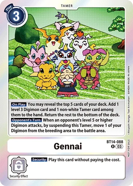 BT14-088 Gennai, R (Box Topper)