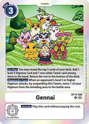 BT14-088 Gennai, R (Box Topper)
