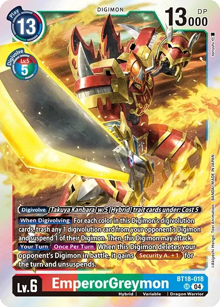 BT18-018 EmperorGreymon, SR