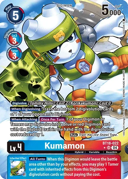 BT18-022 Kumamon, SR, Alternative Art