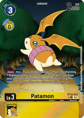 BT18-033 Patamon, Box Topper