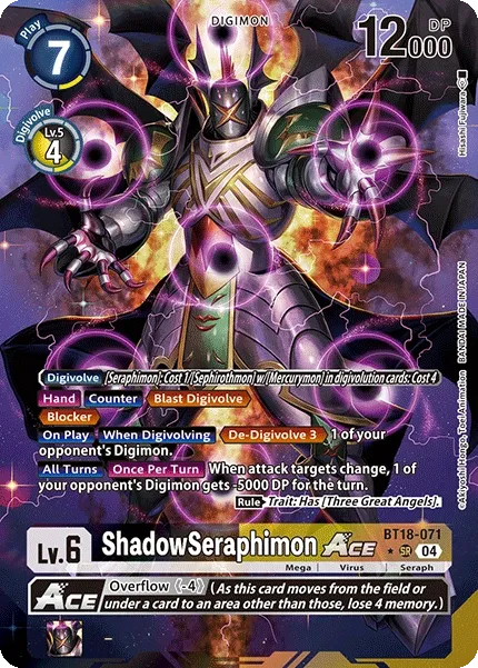 BT18-071 ShadowSeraphimon ACE, SR, Alternative Art