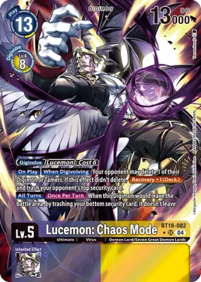 BT18-082 Lucemon: Chaos Mode, SR, Alternative Art