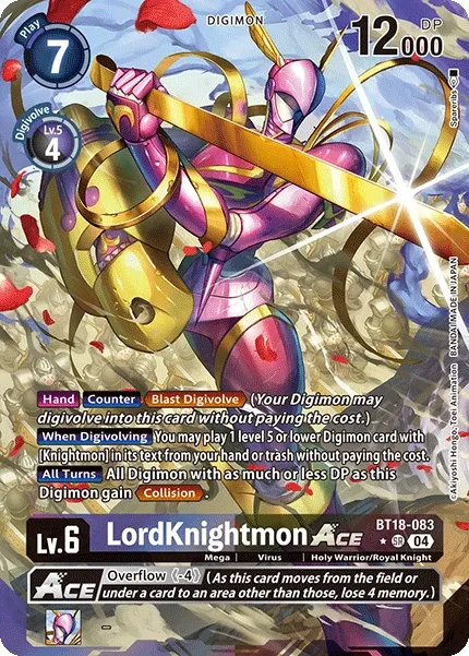 BT18-083 Lordknightmon ACE, SR, Alternative Art