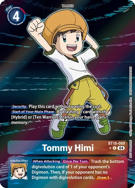 BT18-089 Tommy Himi, R, Box Topper