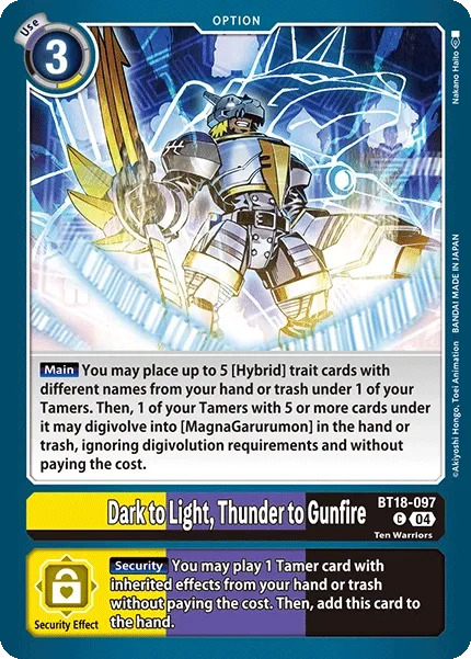 BT18-097 Dark to Light Thunder to Gunfire, C