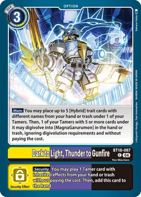 BT18-097 Dark to Light Thunder to Gunfire, C