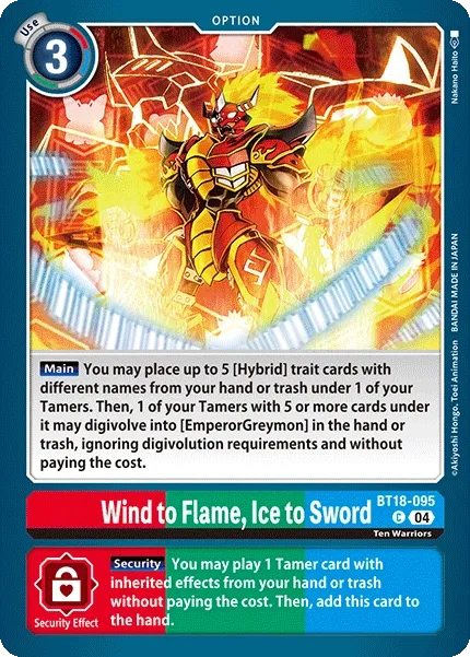 BT18-095 Wind to Flame Ice to Sword, C