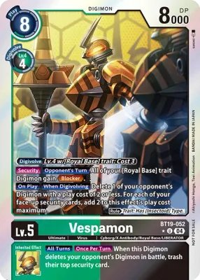 BT19-052 Vespamon, UC, Box Topper