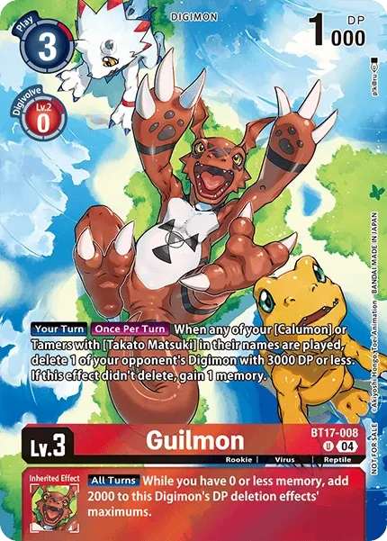 BT17-008 Guilmon, Box Topper