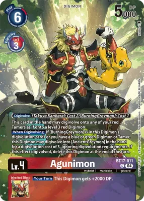 BT17-011 Agunimon, Box Topper