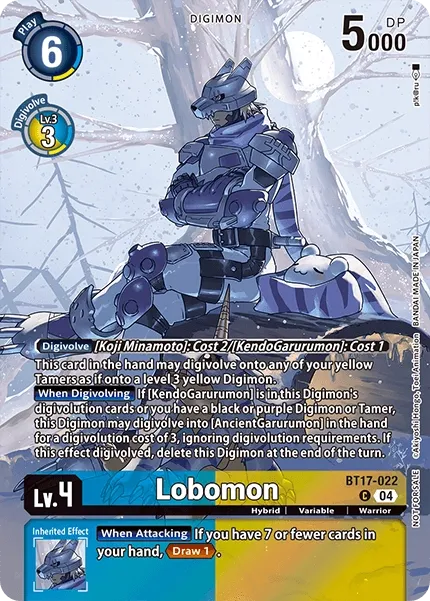 BT17-022 Lobomon, Box Topper