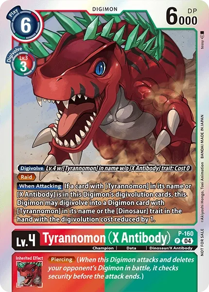 P-160 Tyrannomon (X-Antibody), Box Topper