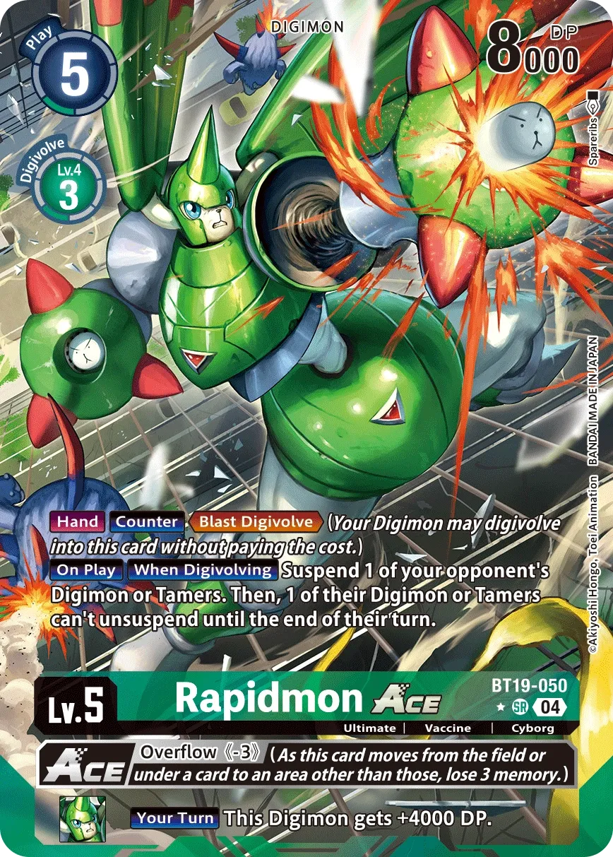 BT19-050 Rapidmon Ace, SR, AA