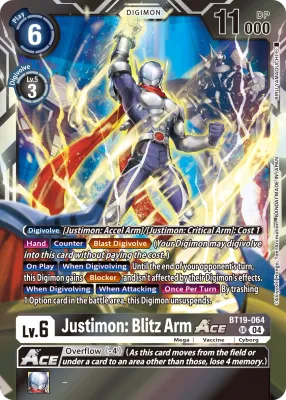 BT19-064 Justimon: Blitz Arm Ace, SR