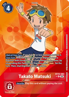 BT19-080 Takato Matsuki, R, Box Topper