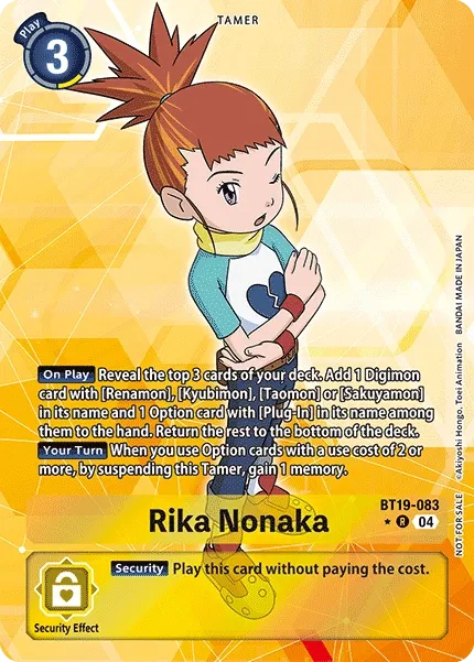 BT19-083 Rika Nonaka, R, Box Topper