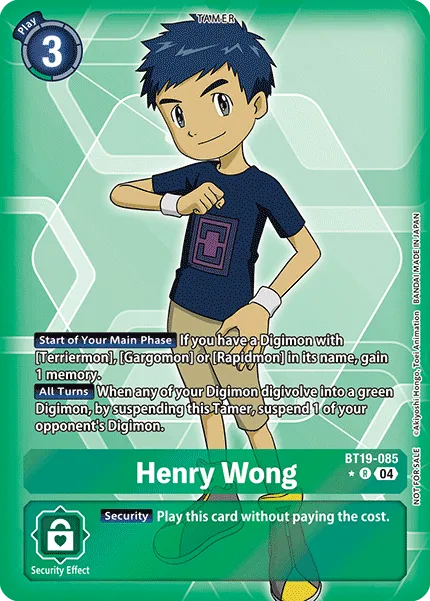 BT19-085 Henry Wong, R, Box Topper