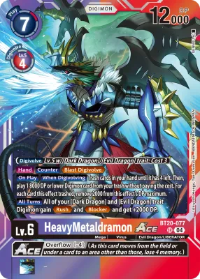 BT20-077 Heavymetaldramon Ace, SR