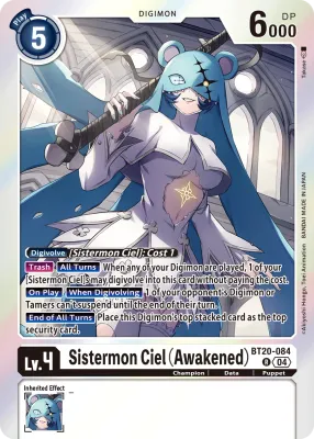 BT20-084 Sistermon Ciel (Awakened), R