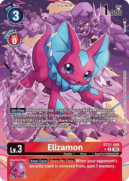 BT21-008 Elizamon, R, AA