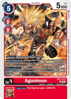 BT21-013 Agunimon, UC