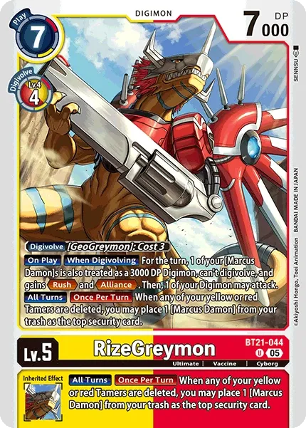 BT21-044 RizeGreymon, UC