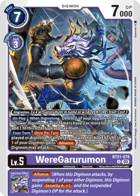 BT21-078 WereGarurumon, UC