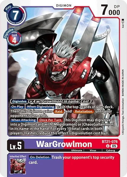 BT21-076 WarGrowlmon, UC