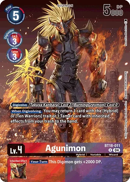 BT18-011 Agunimon, R, SP
