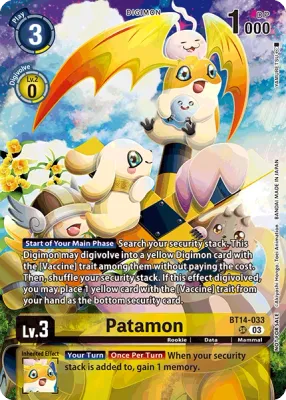 BT14-033 Patamon, SR, AA Box Topper