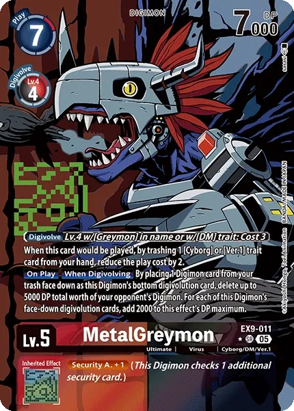 EX9-011 MetalGreymon, SR, AA