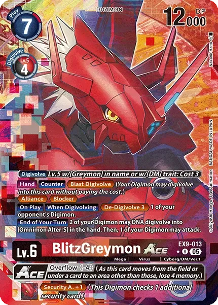 EX9-013 BlitzGreymon ACE, R, AA