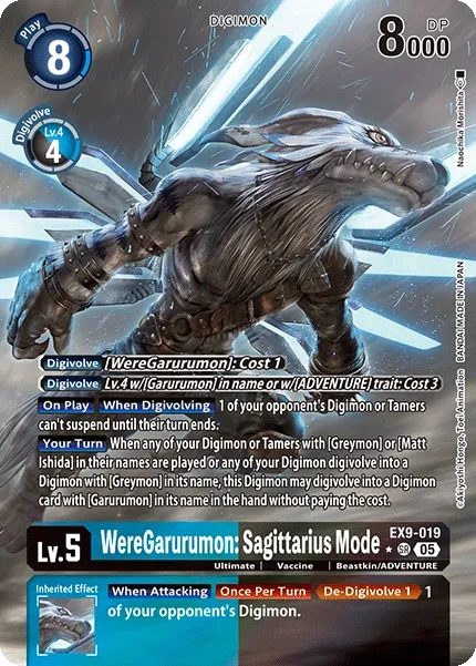 EX9-019 WereGarurumon: Sagittarius Mode, SR, AA