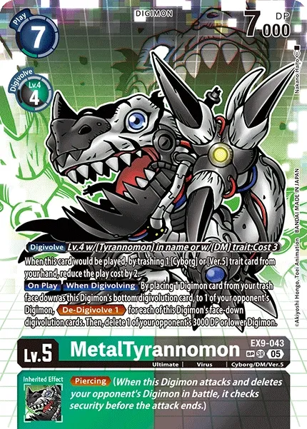EX9-043 MetalTyrannomon, SR, SP