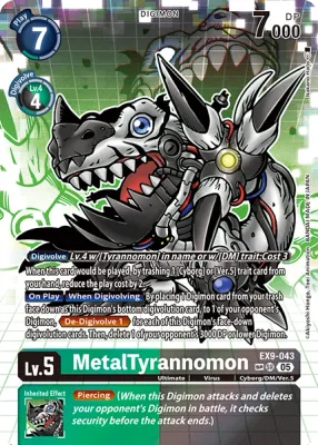 EX9-043 MetalTyrannomon, SR, SP
