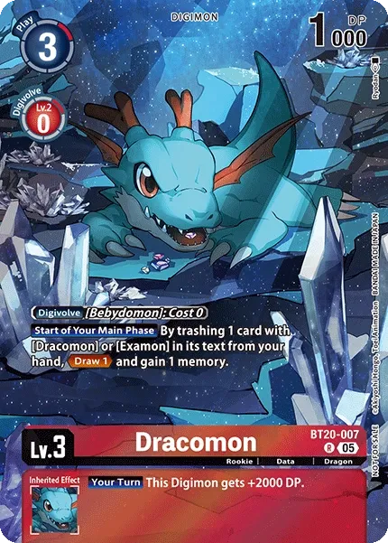 BT20-007 Dracomon, Box Topper