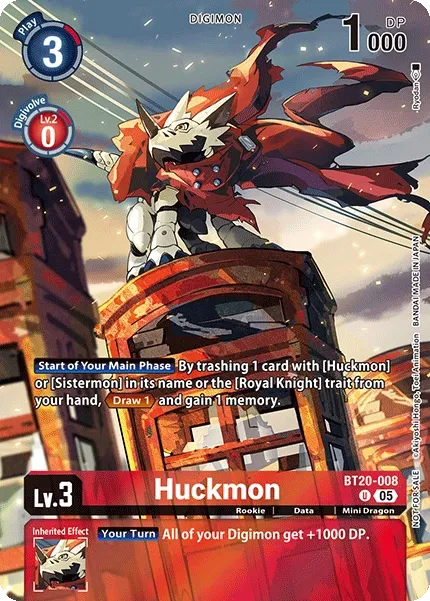 BT20-008 Huckmon, Box Topper