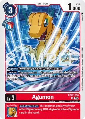 BT22-008 Agumon, Uncommon
