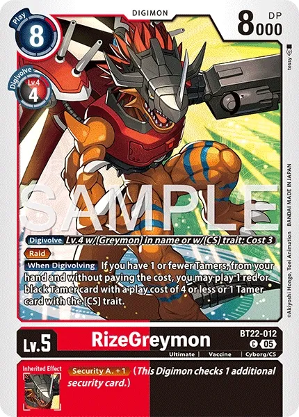 BT22-012 RizeGreymon, Common