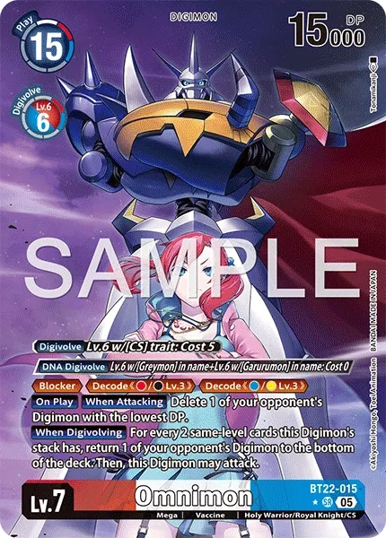 BT22-015 Omnimon, Super Rare, AA