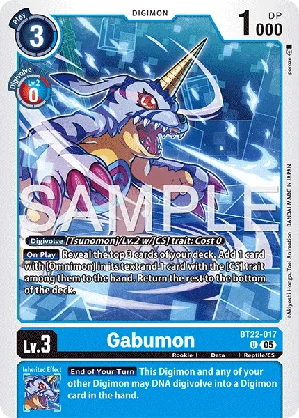 BT22-017 Gabumon, Uncommon