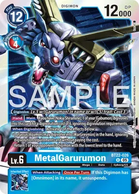 BT22-026 MetalGarurumon, Rare
