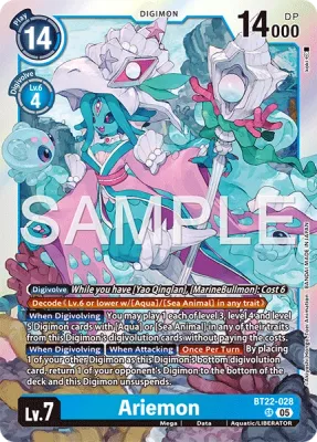 BT22-028 Ariemon, Super Rare