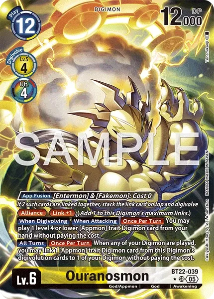 BT22-039 Ouranosmon, Super Rare, AA