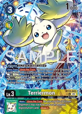 BT22-043 Terriermon, Uncommon, Box Topper