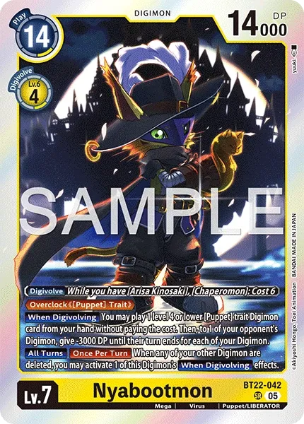 BT22-042 Nyabootmon, Super Rare