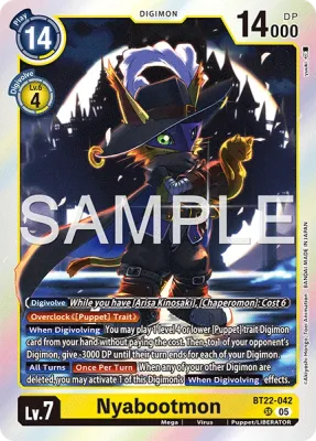 BT22-042 Nyabootmon, Super Rare