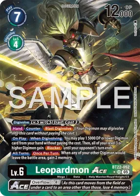 BT22-052 Leopardmon ACE, Super Rare, AA