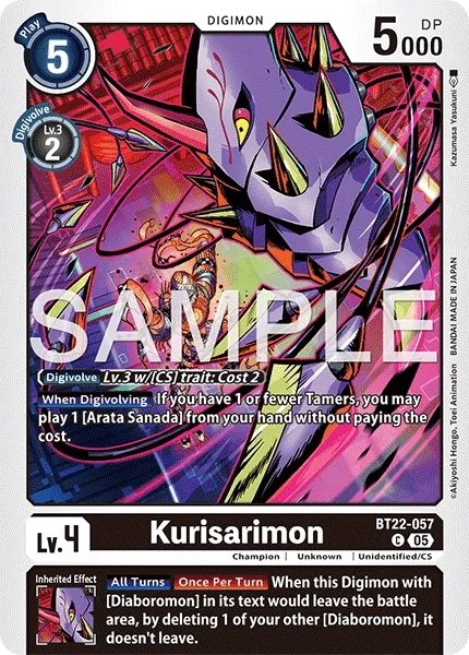 BT22-057 Kurisarimon, Common